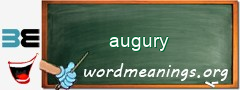 WordMeaning blackboard for augury